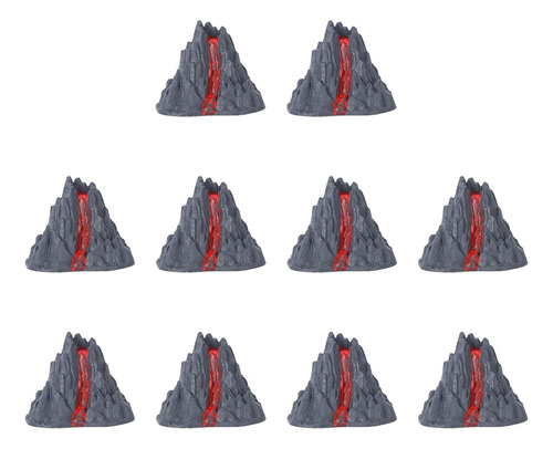 10 Unids Volcán Modelo Volcán Figura Plástico Volcá...