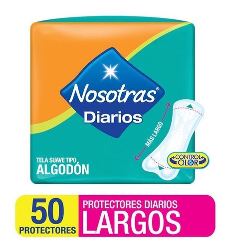 Protectores Diarios Largos Con Control De Humedad X50