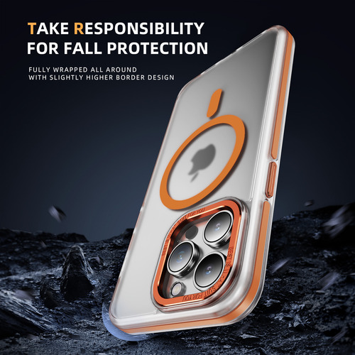 Funda De Teléfono Transparente Magnética De Lujo Para iPhone A Prueba De Golpes