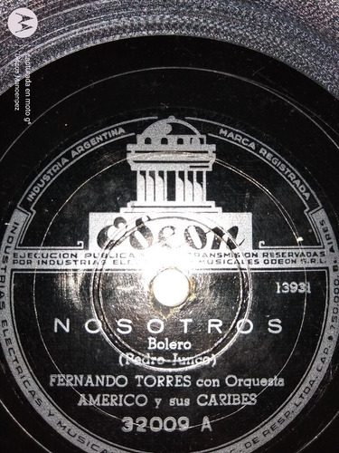 Pasta Fernando Torres Americo Caribe Odeon C112