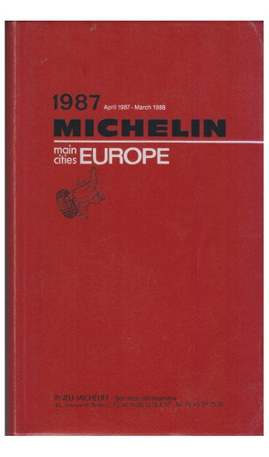 Main Cities Europe. Michelin 1987. Centro/congreso