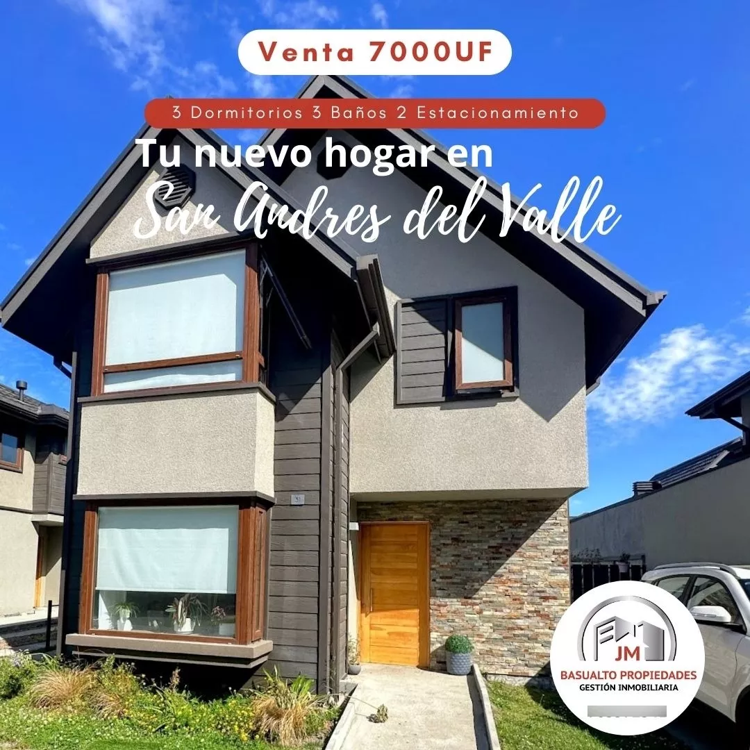 Vendo Acogedora Casa En San Andrés Del Valle, Como Nueva!