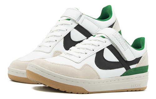 Tenis Panam Urbano Choclo Original Latigo Blanco/verde 22-29