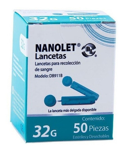 50 Piezas Lancetas Nanolet Dl Para Glucómetro Sjm-dl-0011