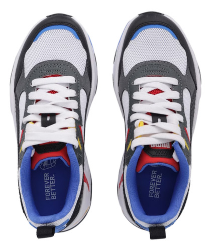 Tenis Puma Trinity Jr Unisex - 39083809 Blancos Sneakers Casuales Y Cómodos Transpirables
