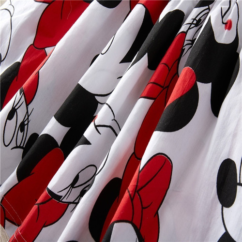 Imagen 4 de 6 de Vestido De Niña, Vestido Minnie Mouse, Vestido Verano Blanco