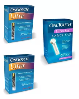 Kit One Touch Ultra 100 Tiras Reactivas Y 100 Lancetas