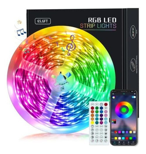 Luces Led De 20m Para Dormitorio Con App Y Control Decorar