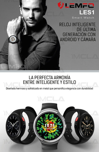 Smartwatch Reloj Inteligente Lemfo Les 1 (android 5.1)silver