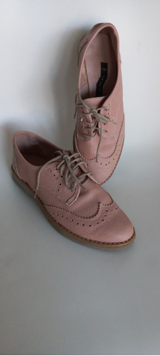 Zapato Mujer Cordones Talle 37 Rosa