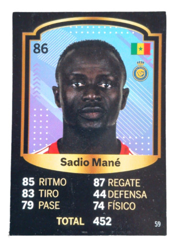Cartas Estrellas Del Futbol N.59 Sadio Mane Senegal