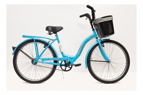 Imagen 1 de 1 de Bicicleta urbana femenina Roller Bike Cicletta 6V R26 frenos v-brakes cambio Shimano color turquesa con pie de apoyo  