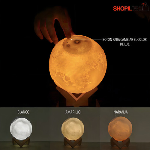 Mini Lampara Humidificador Difusor Aromatizante Luna Led