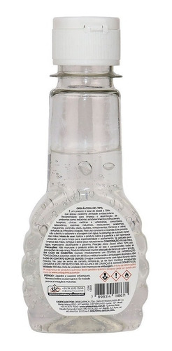 Imagem 2 de 5 de Kit 5 Alcool Gel 70% Antisséptico Bactericida Orbi 100g