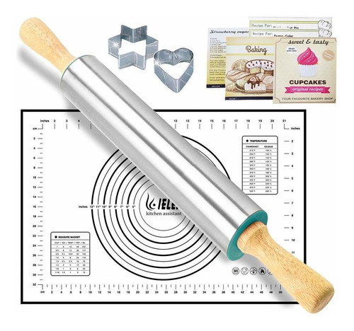 Rodillos Rolling Pin - Juego De  Antiadherentes Y De Si Rll