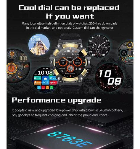 Reloj Inteligente For Hombre Bluetooth Llamadas Deportivo
