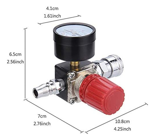 Air Compressor Pressure Regulator With Dial Gauge, 0-17...