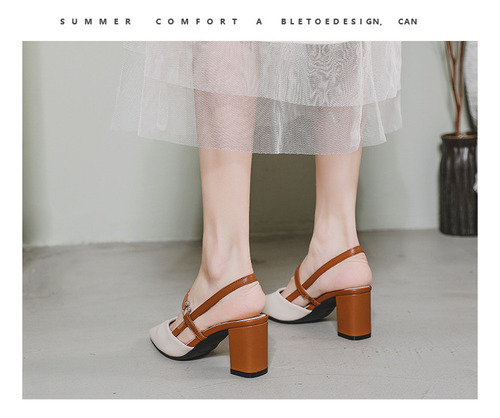 Sandalias De Tacón Alto Con Punta De Moda Para Mujer
