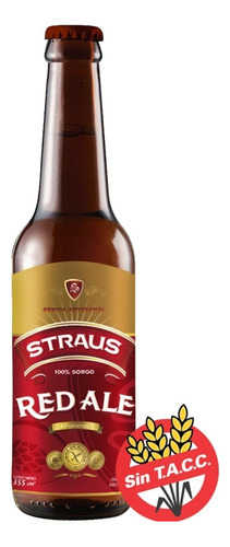 Cerveza Artesanal Sin Tacc De Sorgo Straus Red Botella 355cc