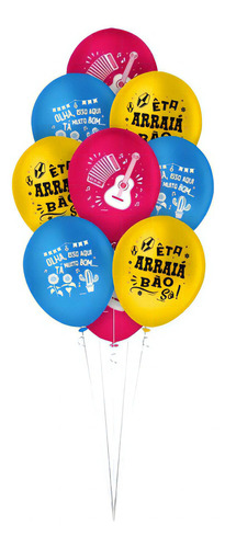 Balão Bexiga 9 - Festa Junina - Arraiá - 25 Uni