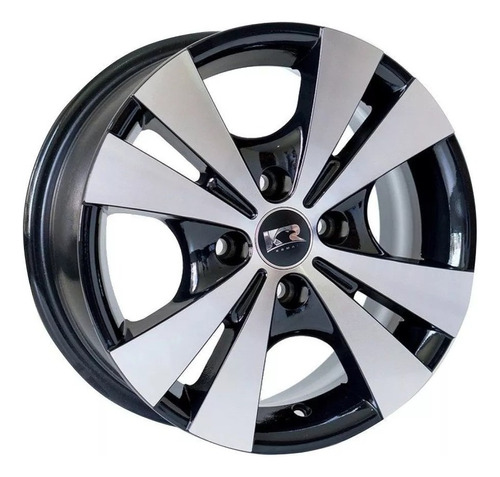 Rodas Cata Vento Fiesta Ka R39 Aro 13 4x108 Jogo + Bicos Cor Preto Diamantado