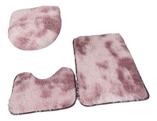 Juego De 3 Alfombrillas De Baño Con Tapa De Inodoro