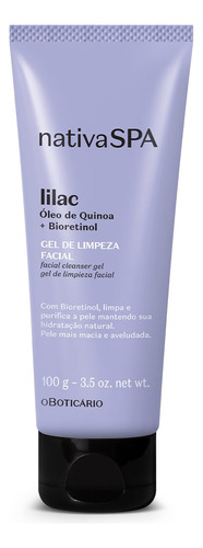 Boticário Nativa Spa Lilac Gel De Limpeza Facial 100g