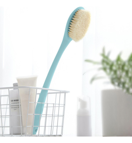 Cepillo Corporal De Mango Largo Con Cerdas Suaves Para Baños