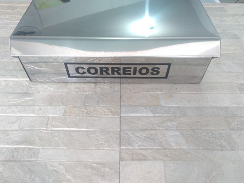 Caixa De Correio Em Aço Inox Acabamento Para Muro