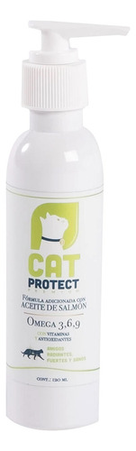 Cat Protect | Suplementos A Base De Pescado Para Gato Vitaminas Para Gato Adicionadas Con Aceite De Salmon | 120 Ml | Suplementos Con Omega 3 6 9 Ayuda Y Protege A Tu Mascota
