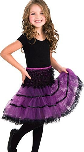 Forum Novelties Child's Crinoline Skirt, Purple And Black