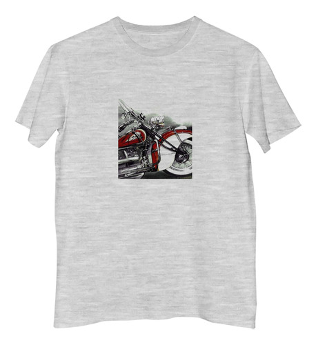 Remera Hombre Vehiculo Motocicleta Ilustracion Choper