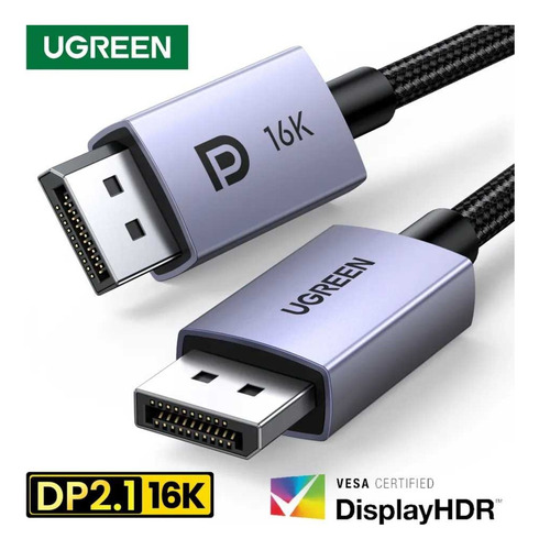 Cable Displayport 2.1 2metros Certificación Vesa 16k Ugreen