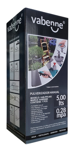 Imagen 10 de 10 de Pulverizador 5 L Manual Fumigador Rociador Valvula Y Correa