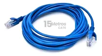 Comprar Cabo De Rede 15 Metros 15m Lan Internet Crimpado Rj45 Cat6 Azul Boyu Cell