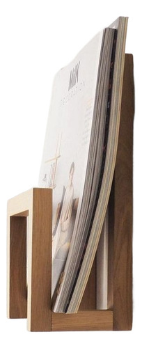 Estante Para Vinilos Revistas Nórdico Minimal Deco Color Natural