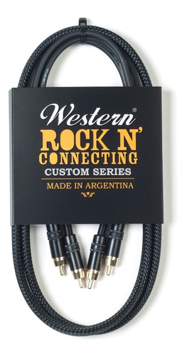 Cable De Audio Rca Stereo - Mallado - Western Rcax2b30- 3mts