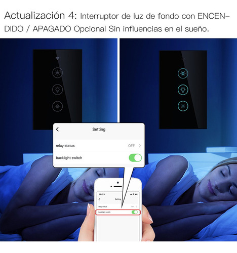 Inteligente Wifi Rf433 Dimmer Regulable Interruptor Moes