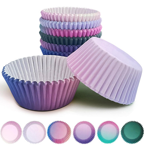 Qiqee 300 Forros Para Cupcakes Estandar Para Cupcakes, 6 Dis