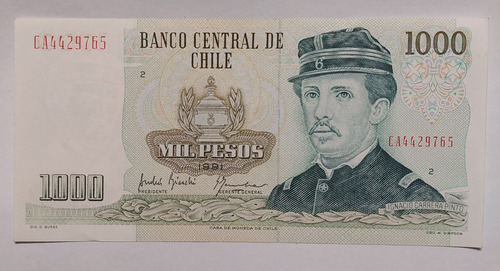 Billete Chileno De Mil Pesos Año 1991