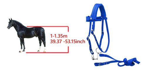 Brida De Caballo Con Rienda, Cuerda Para Montar A Azul