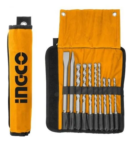 Kit Punta Cincel Y 8 Mechas Sds Plus Ingco Akd2101 - Smf
