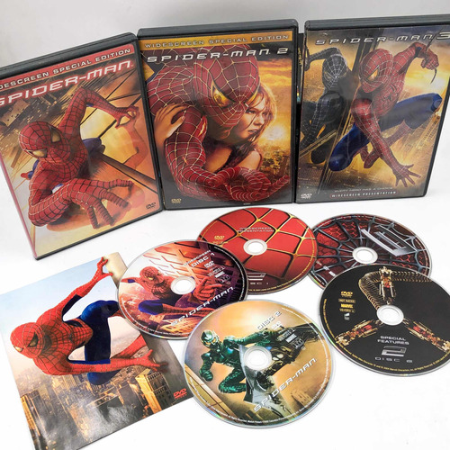 Spiderman Películas En Dvd Trilogía (el Hombre Araña)