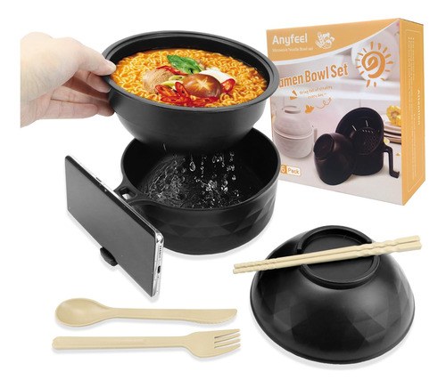 Anyfeel Olla De Ramen, Cuenco De Ramen Para Microondas Con P