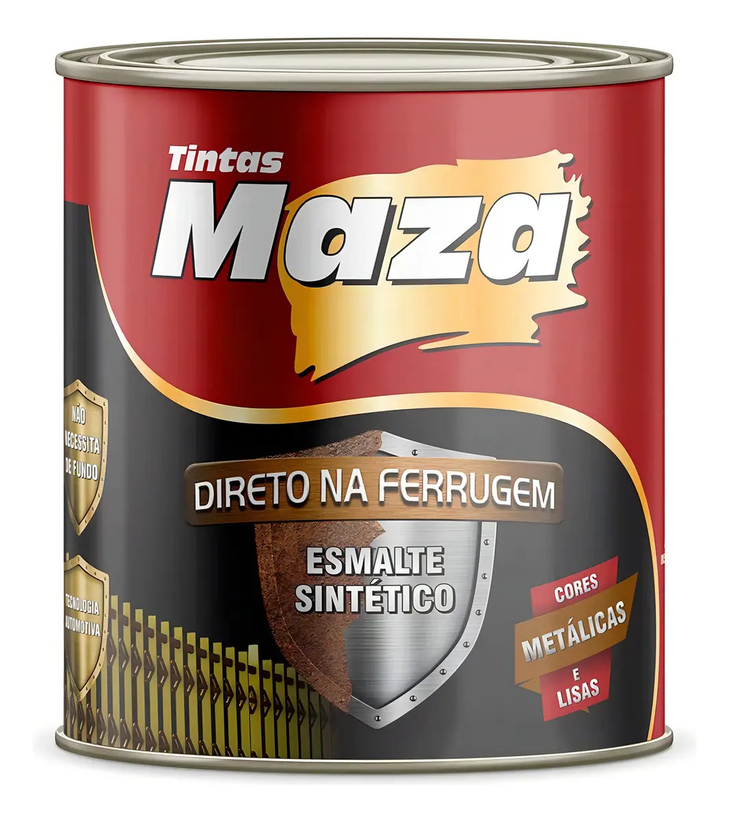 Tinta Esmalte Direto Na Ferrugem Maza 3,6l Cores Metalizadas Cor Aco Corten
