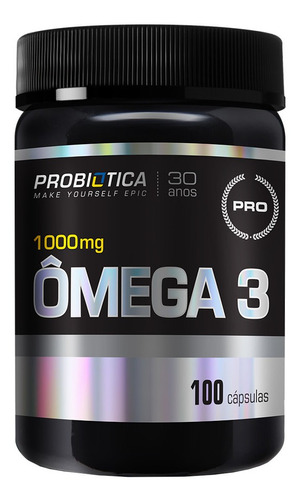 Ômega 3 - 1000 Mg - 100 Capsulas - Probiotica 