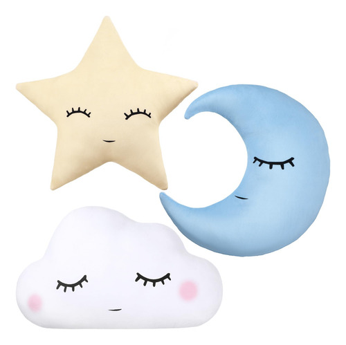 Cojines De Felpa Suave Nube Y Luna Para Niños