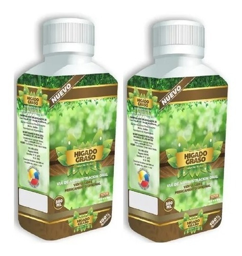 2 X Higado Graso Jarabe X 360ml - mL a $50