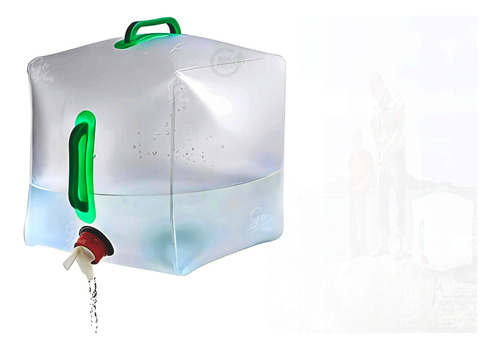 Contenedor Bolsa Plegable De Agua Portable Libre De Bpa 20 L