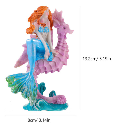 Figura De Sirena Artificial Para Decoración De Sirena, Pecer